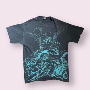 Y2K “Dont Bite The Hand That Feeds You” Affliction type Tee